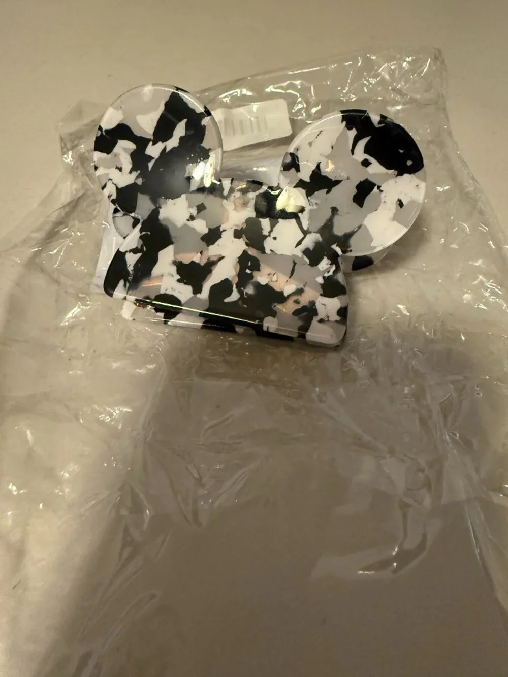 Mickey Shaped Claw Clip Hair Accessory - Speckled
